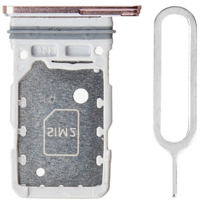 For Samsung Galaxy S21+ Plus G996 Sim Card Tray Dual Sim Replacement With Sim Ejector Tool - Pink