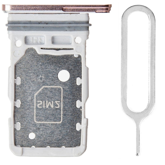 For Samsung Galaxy S21+ Plus G996 Sim Card Tray Dual Sim Replacement With Sim Ejector Tool - Pink