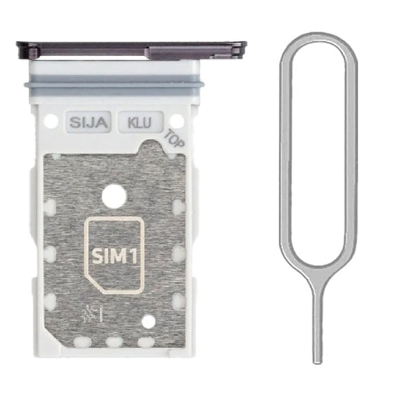 For Samsung Galaxy S22 Ultra S908 Sim Card Tray Dual Sim Replacement With Sim Ejector Tool - Black