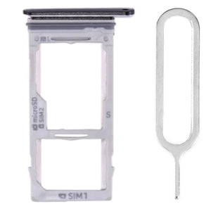 For Samsung Galaxy S9 & S9 Plus Sim Card Tray Dual Sim Replacement With Sim Ejector Tool - Black