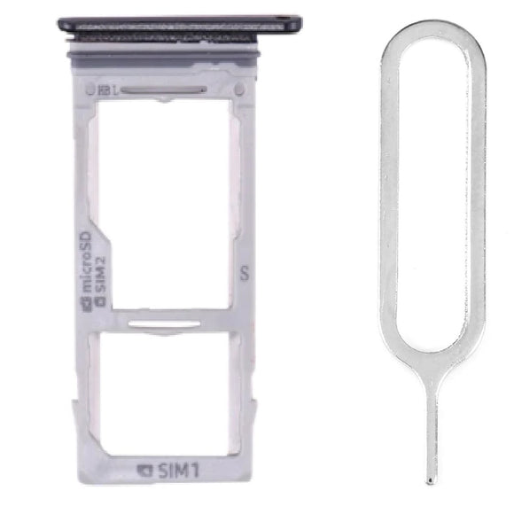 For Samsung Galaxy S9 & S9 Plus Sim Card Tray Dual Sim Replacement With Sim Ejector Tool - Grey