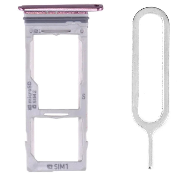 For Samsung Galaxy S9 & S9 Plus Sim Card Tray Dual Sim Replacement With Sim Ejector Tool - Pink
