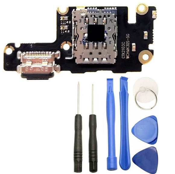 For Xiaomi Mi 10T & Mi 10T Pro Charging Port Replacement Dock Connector Board Microphone With Sim Reader