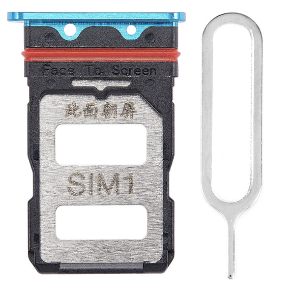 For Xiaomi Poco F2 Pro Sim Card Tray Dual Sim Replacement With Sim Ejector Tool - Neon Blue