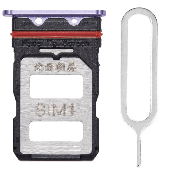 For Xiaomi Poco F2 Pro Sim Card Tray Dual Sim Replacement With Sim Ejector Tool - Electric Purple