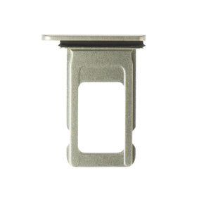 For iPhone 11 (6.1") Sim Card Tray Single Sim Dual Sim Replacement - Silver