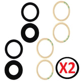 For iPhone 12 (6.1")  Back Camera Glass Lens Replacement Rear Camera Lens With Adhesive - Two Pack