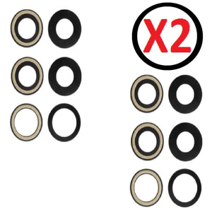 For iPhone 11 Pro Max (6.5") Back Camera Glass Lens Replacement Rear Camera Lens With Adhesive - Two Pack