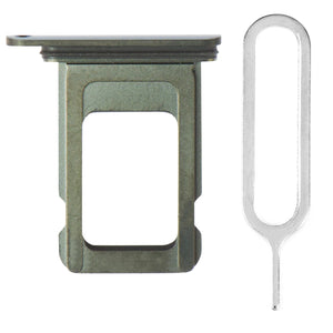 For iPhone 11 Pro (5.8") Sim Card Tray Single Sim Dual Sim Replacement With Sim Ejector Tool - Green