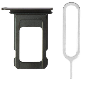 For iPhone 14 (6.1") Sim Card Tray Dual Sim Replacement With Sim Ejector Tool - Black