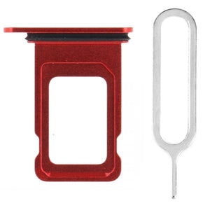 For iPhone 14 (6.1") Sim Card Tray Dual Sim Replacement With Sim Ejector Tool - Red