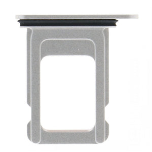 For iPhone 13 (6.1") Sim Card Tray Single Sim Dual Sim Replacement - Silver