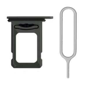 For iPhone 14 Pro / Pro Max Sim Card Tray Dual Sim Replacement With Sim Ejector Tool - Black