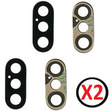 For iPhone X (5.8") Back Camera Lens Replacement Pack of Two