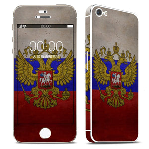 Retro Russian Flag Vinyl Skin Sticker Cover For iPhone 5 & 5S