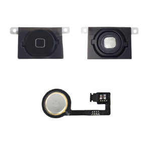 Black Home Button With Flex Cable Replacement for iPhone 4S - FormyFone.com
