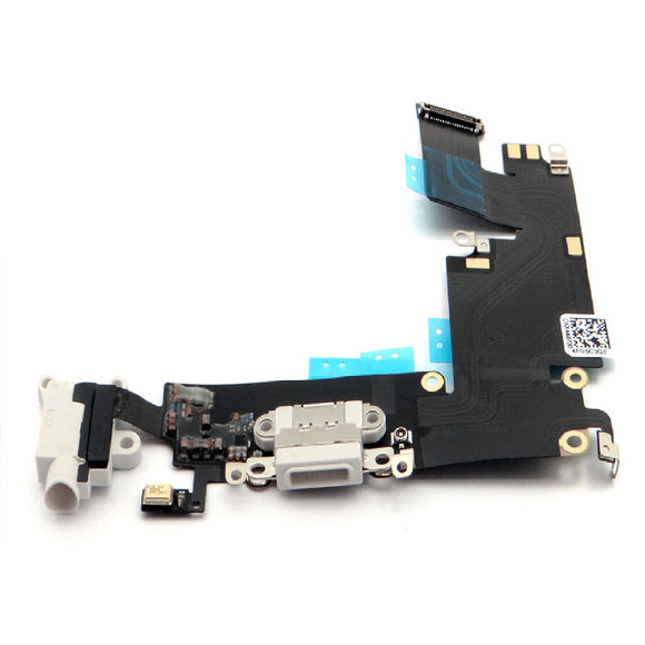 White Dock Connector Headphone Jack Microphone Flex Replacement For iPhone 6 Plus - FormyFone.com
 - 1