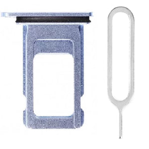 For iPhone 14 (6.1") Sim Card Tray Dual Sim Replacement With Sim Ejector Tool - Purple