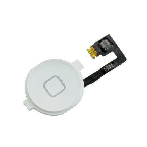 Replacement White Home With Flex Cable For iPhone 4 - FormyFone.com
