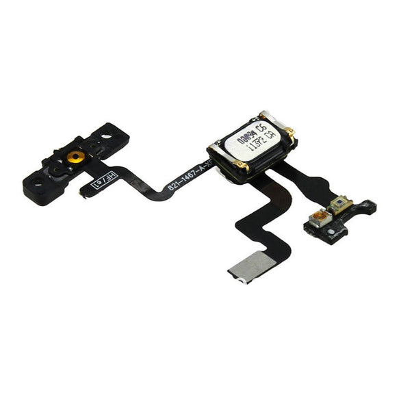 Power Button Flex Cable With Bracket, Ear Speaker & Proximity Sensor For iPhone 4S - FormyFone.com
 - 1