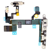 Replacement Power Button Flex Cable With Volume Buttons & Mute Switch With Brackets For iPhone 5S 
