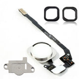 White & Silver Home Button Replacement Kit for iPhone 5S - FormyFone.com
 - 1