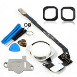 White & Silver Home Button Replacement Kit for iPhone 5S - FormyFone.com
 - 2