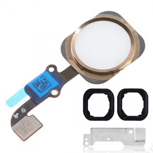 White & Gold Replacement Home Button for iPhone 6 with Seal & Bracket - FormyFone.com
 - 1