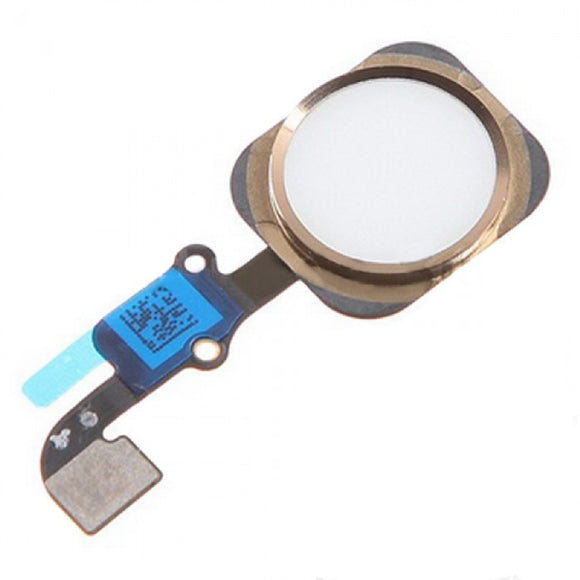 White & Gold Home Button Flex Cable Replacement for iPhone 6S Plus