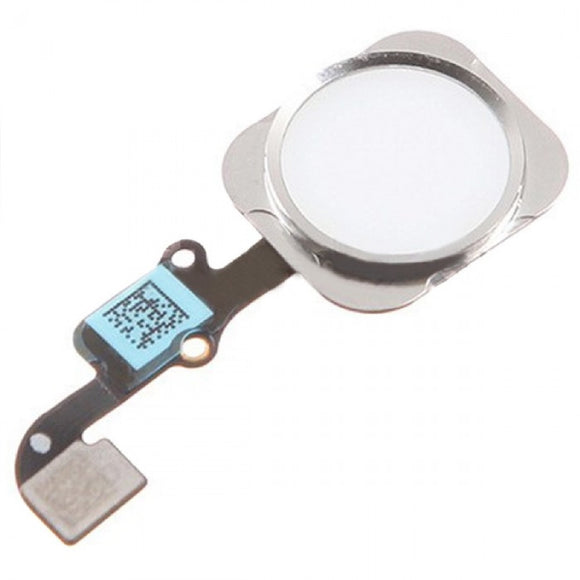 White & Silver Home Button Flex Cable Replacement for iPhone 6S - FormyFone.com
 - 1