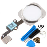 White & Silver Home Button Flex Cable Replacement for iPhone 6S Plus