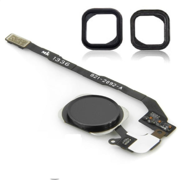 Black Home Button Menu Button With Rubber Seal for iPhone SE