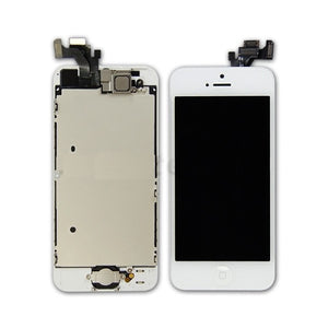 white iphone 5 front touch screen assembly LCD ear speaker front camera home button