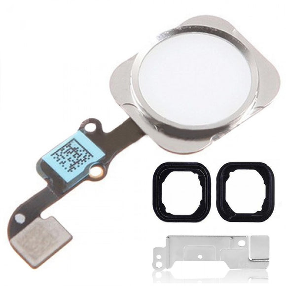 White & Silver Replacement Home Button for iPhone 6 with Seal & Bracket - FormyFone.com
 - 1
