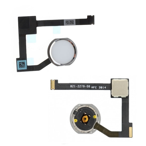 replacement white and silver home button for ipad air 2